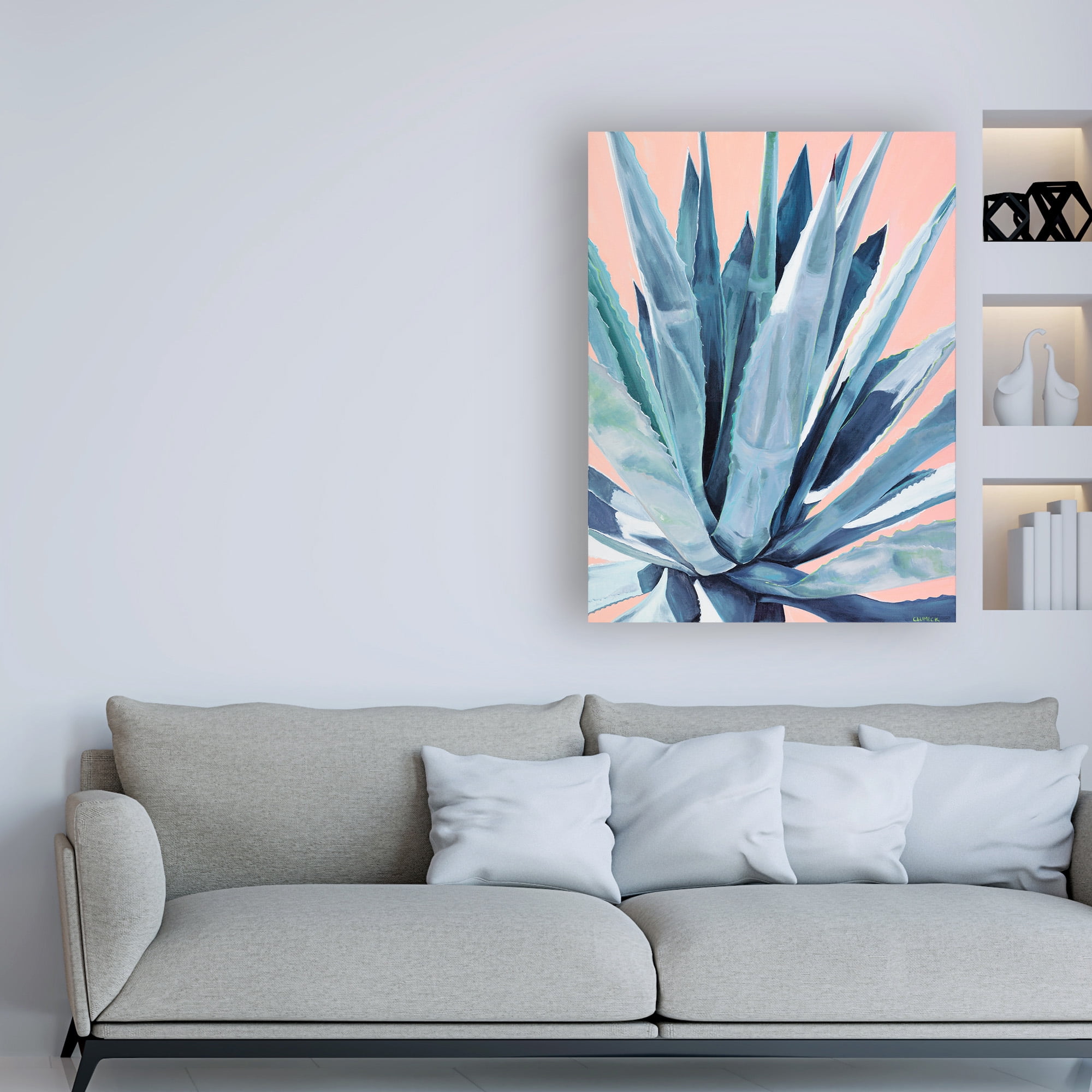 Trademark Fine Art 'Agave with Coral' Canvas Art by Alana Clumec