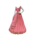 thumbnail image 1 of Women's Georgette Semi Stitched Lehenga Choli In Dark Blue Colour, 1 of 1