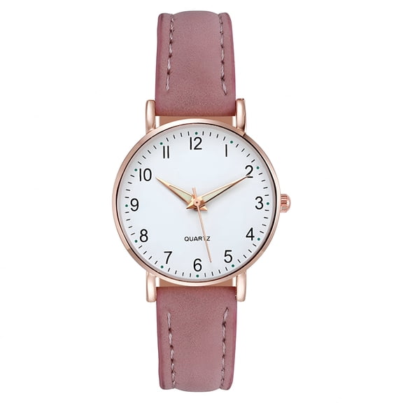 DESIGNICE Glow In The Dark Gift Round Dial Office Work Quartz Watch For Women Comfortable