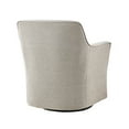 thumbnail image 3 of Swivel Glider Chair In Grey, Solid Wood & Metal Construction, No Assembly, 300 Lbs Capacity 360° Grey - Base, Wood, Flared Arm Design, 3 of 4