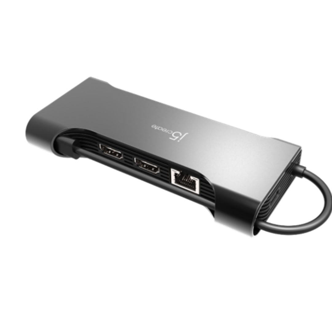 j5create Flexible Ports USB-C Dual 4K60 HDMI Hub Pro 12 in 1, JCD367