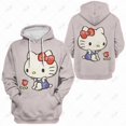 thumbnail image 1 of Hello Kitty Chandail à Capuchon à Imprimé pour Femmes avec Poche, Sweat de Rue Style Hip Hop en Polaire, Vêtements Confortables Tout-Aller, 1 of 7