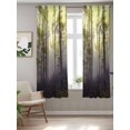 thumbnail image 2 of Yellow Forest Curtains 72 Inch Length, Sheer Curtains for Bedroom Living Room Window Vintage Foggy Woods Tree Rod Pocket Voile Drapes Kitchen Curtains Small Half Window 52"x72" 2 Panels, 2 of 7