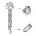 thumbnail image 4 of Tornillos autoperforantes con cabeza hexagonal Uxcell #12 x 1 1/2" de acero inoxidable 410, paquete de 50, 4 of 4