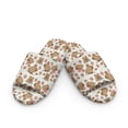 thumbnail image 2 of COEQINE Capybara Orange Flower Womens Open Toe Slippers Trendy Slip On House Slides Soft Fuzzy Slippers Portable Indoor Shoes Slip On Home Sandals Footwear for Guest Ladies Mom, 42-43, 2 of 7