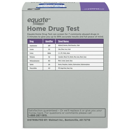 Equate 7 Panel At-Home Drug Test for 7 Illicit Drugs, 1 Urine Test