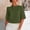 Green, variant on Elegant Boat Neck Blouses Women Half Sleeve Work Tops with Metal Button Details Business Casual Shirts Dressy Boxy Fit Tee Office Professional Apparel Fashion