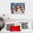 thumbnail image 4 of Nawypu Christmas Snowman Wall Art Santa Claus Hat Red and White Scarf Posters Christmas Decor Family Reunioning Canvas Picture Framed Artwork Painting for Living Bedroom Office Home Decorations, 4 of 4