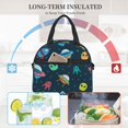 thumbnail image 6 of DouZhe Lunch Bags for Women and Men, Cartoon UFO Spaceship Rockets Prints Reusable Portable Insulated Cooler Waterproof Lunch Tote Bag for Travel Work Picnic, 6 of 7