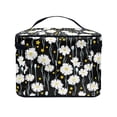thumbnail image 3 of HELLHERO Daisy Pattern Portable Toiletry Cosmetic Travel Bag Travel Portable Make Up Case Organizer Handheld Portable for Woman, 3 of 5