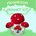 Yarniss Beginner Crochet Kit for Mushrooms,Crochet Starter Kit with