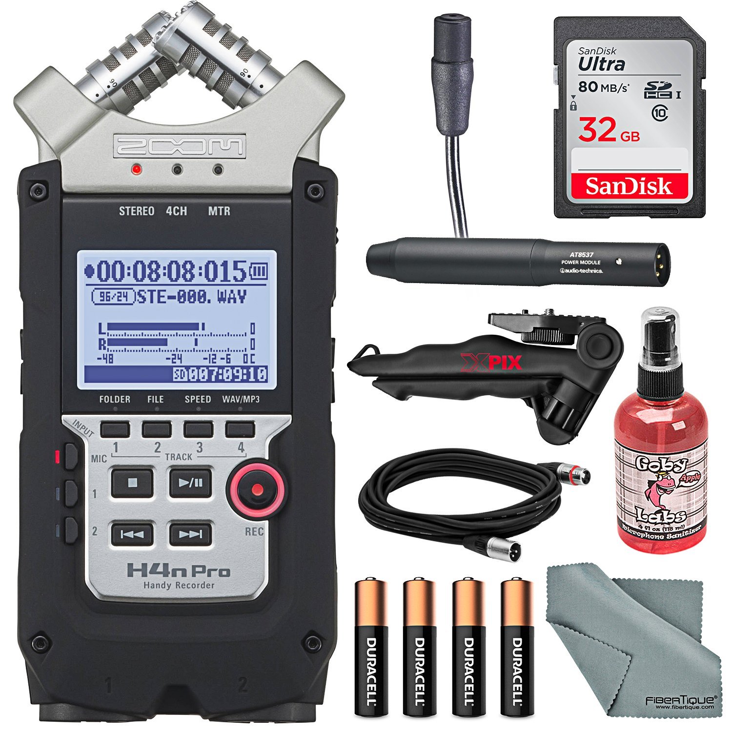 Zoom H4n Pro 4Channel Handy Recorder W/ AudioTechnica AT899 Condenser