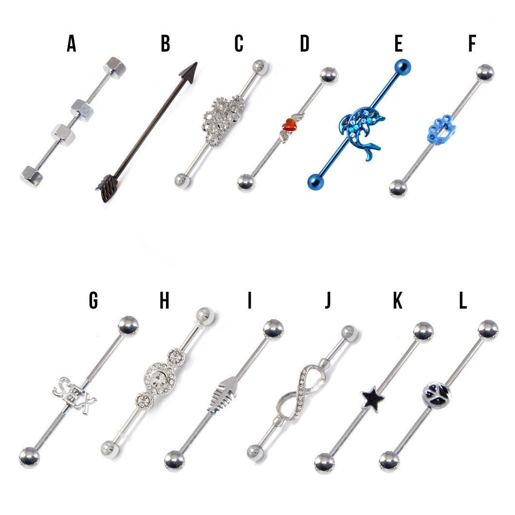 Scaffold Jewelry Surgical Steel Industrial Barbell 