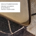 thumbnail image 4 of Custom Size Runner Rug Cubes Abstract Design Brown Color 26 or 31 inch Wide Pick Your Length Non-Slip Rubber Backing, 4 of 5