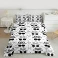 thumbnail image 2 of jejeloiu Black Cute Cherry Twin Comforter Sets,Cartoon Bowknot Bow Bedding Set For Girls Kids Reversible 2pcs, 2 of 8