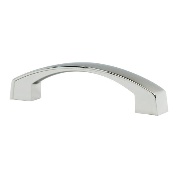 Bow Style 3-3/4" Inch Center To Center Nickel Cabinet Hardware Pull / Handle