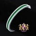 thumbnail image 2 of 6.75CT Emerald Green Princess & Round Cut Diamond Real Genuine Sterling Silver Luxury Bangle Bracelet 14K White Gold Over, 2 of 6