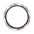 thumbnail image 2 of YFYANG Universal Elastic Purple Watercolor Abstract Graffiti Car Steering Wheel Cover, Non-Slip Sweat Absorbent, 2 of 8