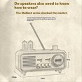thumbnail image 4 of Portable Retro Bluetooth Speaker FM Radio Wireless Subwoofer, 4 of 5