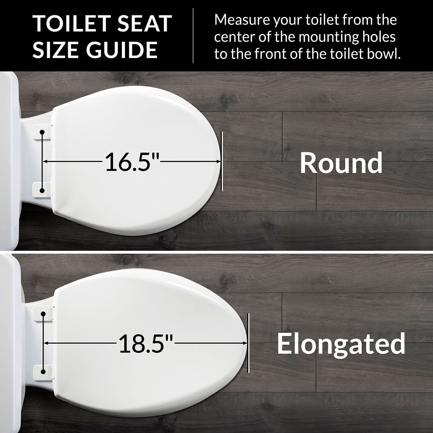 MAYFAIR 841EC 006 Cameron Toilet Seat will Never Loosen and Easily Remove, ROUND, Durable Enameled Wood, Bone
