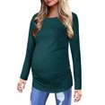 thumbnail image 2 of Sherrylily Maternity Shirt Side Button and Ruched Tunic Tops Long Sleeve T-Shirts, 2 of 2