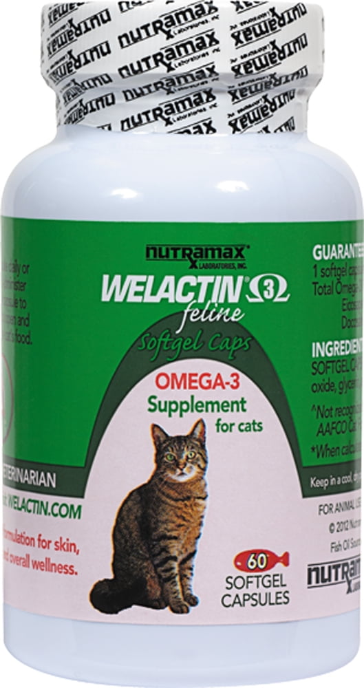 Nutramax Laboratories Welactin Feline Omega3 Supplement for Cats, 60