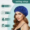 thumbnail image 5 of 6pcs Silk & Satin Bonnets for Women/Men , Extra Wide Band Hair Wrap Cap for Curly & Natural Hair , Sleeping & Shower Protection, 5 of 6