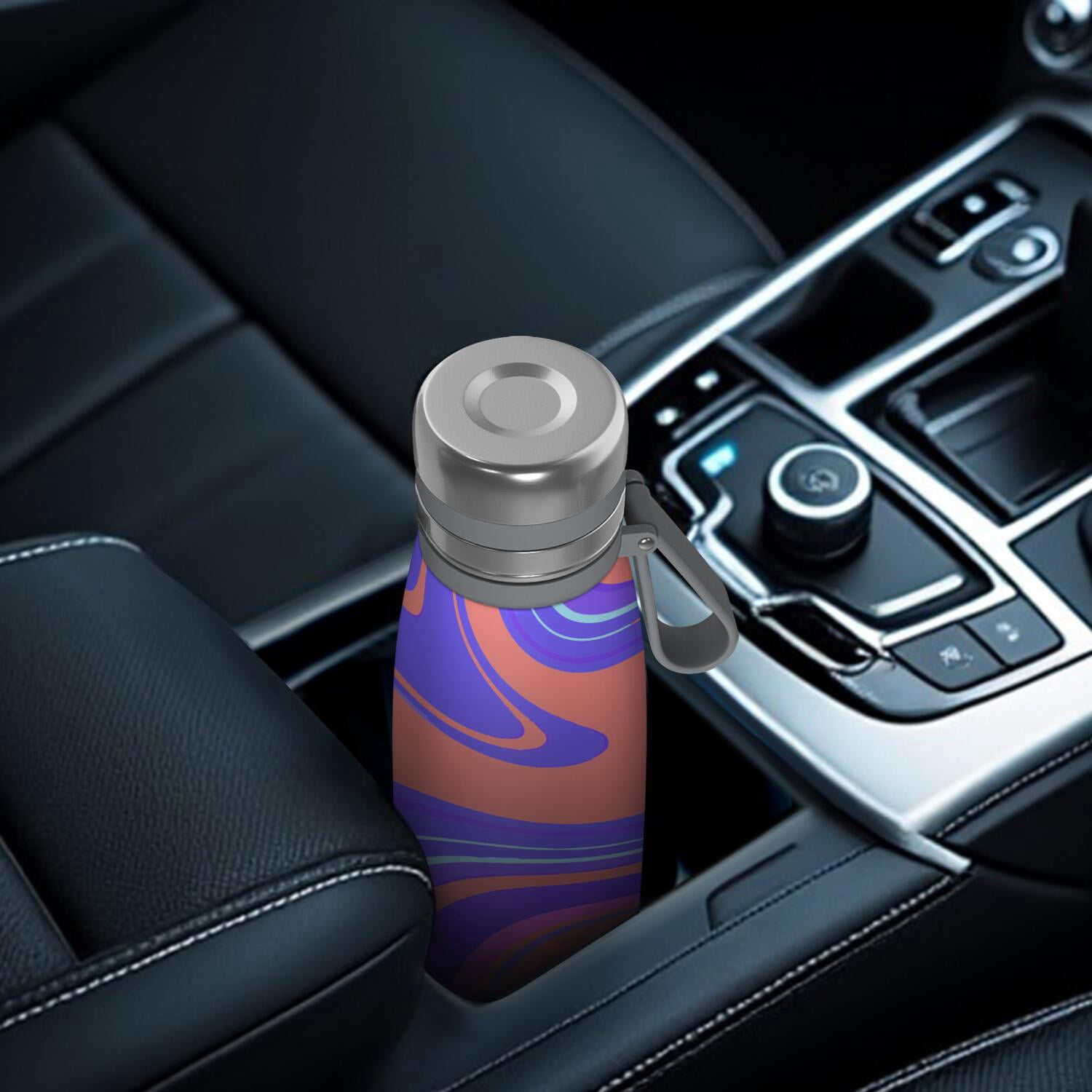 29oz Insulated Water Bottle with Tea Infuser, Stainless Steel Travel Mug, Liquid & Marble Print
