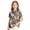 Coffee, variant on Kids Girls Short Sleeve Polo Shirt, Tree Leaf Camo Printed Polyester Top, Casual Outdoor Daily Wear Children Collared T-Shirt,Earthy Yellow,130