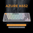 thumbnail image 4 of Teclado Gamer Redragon Azure Gris Oscuro Triple Conectividad RGB Inglés US, 4 of 7