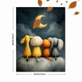 thumbnail image 3 of Yellow Gray Gender Neutral Animal Nursery Canvas Print, Elephant Giraffe Bear Moon Star Baby Room Wall Decor, 3 of 8