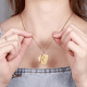 thumbnail image 3 of Collar Carta Sobre Mensaje Grabado VBG Acero Inoxidable Color Oro, 3 of 5