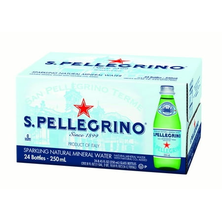 S.Pellegrino Sparkling Natural Mineral Water, 8.45 fl oz. Glass Bottles (24 (Best Hard Sparkling Water)