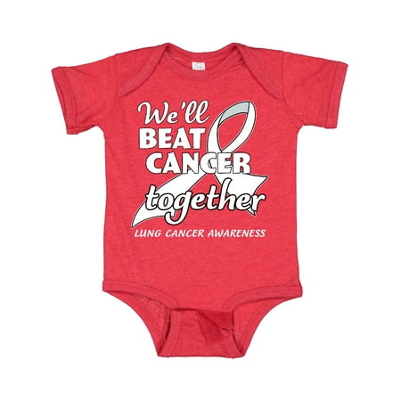 

Inktastic We ll Beat Cancer Together- Lung Cancer Awareness Gift Baby Boy or Baby Girl Bodysuit