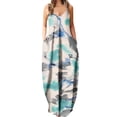 thumbnail image 2 of SMihono Robe Maxi Bohème d'Été pour Femmes Grande Taille Robe d'Été Imprimée Sans Manches Col Rond Aguichant Robe de Plage Décontractée Fluide Robe de Plage, 2 of 5