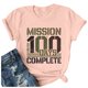 thumbnail image 1 of Camiseta informal de mujer con estampado de corazones de San Valentín, cuello redondo y manga corta: tejido suave, diseño adorable para San Valentín o para el día a día, 1 of 5