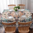 thumbnail image 3 of Boho Table Cloth Waterproof Tablecloths, Orange Blue Ethnic Tribe Abstract Art Tablecloth Dining Table Cover for Kitchen Party Tabletop Outdoor, Rectangle Tablecloth 60x102 Inch, 3 of 9