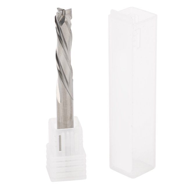 Fresa de 3 flautas de acero de tungsteno para corte de aluminio, mango redondo, herramienta CNC de 6 x 6 x 25 x 60 mm