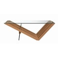 thumbnail image 2 of Coaster Glass Top Coffee Table in Light Walnut, 2 of 2