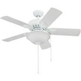 thumbnail image 1 of Portage Bay Viretta 42" Ceiling Fan with Light, Quiet Motor & Pull Chain, White, 1 of 6