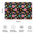 thumbnail image 3 of Pioneer Flower Floral Print Pattern Bathroom Rugs Mat, Non Slip Microfiber Bathroom Rug with Rubber Backing, Soft Mats for Bathroom Floor Tub Shower, 20"x32", 3 of 5