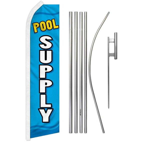 Pool Supply Super Flag & Pole Kit
