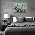 thumbnail image 5 of Hummingbird Flowers Bathroom Wall Art Farmhouse Floral Hummingbirds Bathroom Pictures Bathroom Wall Decor Floral Bathroom Window Style Canvas Prints Painting Framed Artwork for Bedroom 16"x12", 5 of 5
