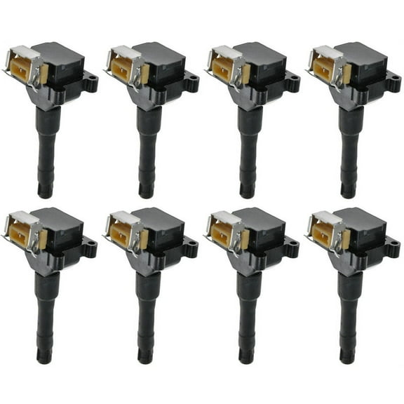 TRQ Engine Ignition Coil Set of 8 Kit for BMW 740i 740iL 540i 530i Brand ICA61537