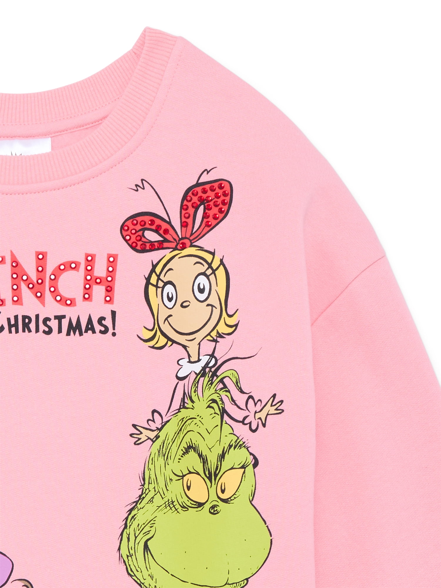 Dr. Seuss Grinch Girls Graphic Fleece Sweatshirt, Sizes 4-16