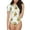 Lovely Avocado, variant on Maple Leaves Women's Short-Sleeved Onesie, One-Piece Swimsuit for Parties, dates, clubs - Large