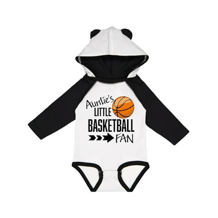 

Inktastic Auntie s Little Basketball Fan Gift Baby Boy or Baby Girl Long Sleeve Bodysuit
