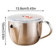 thumbnail image 3 of Fat Separator Jug Food Grade Stainless Steel Gravy Separator Jug with Lid and Handle 2 Outlets Bacon Grease Container for Kitchen Supplies, 3 of 8