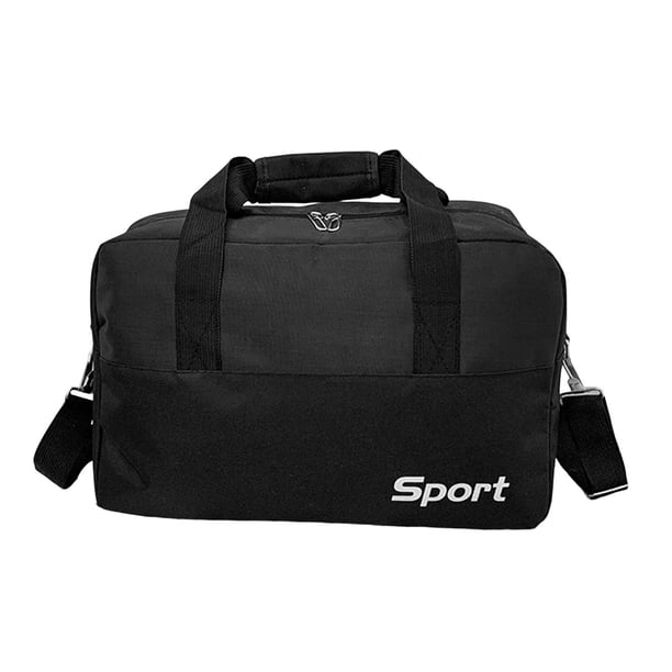 Bolsa de gimnasio Kusrkot bolsa de lona pequeña para deportes y viajes Negro