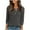 Gray, variant on Sweater for Women Ribbed Knit 3/4 Sleeve V Neck Button Down Dressy Tops Loose Casual Business Clothes